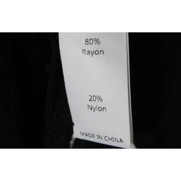 Halara Black Linen Look High Waist Wide Leg Pull On Pants With Pockets Large P - Picture 3 of 7